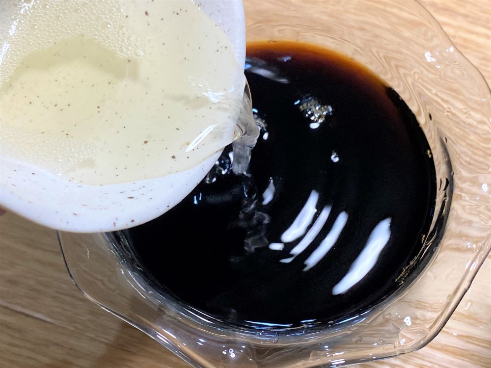 サントリーのカフェベースでコーヒーゼリーを作る ゼラチンの使い方