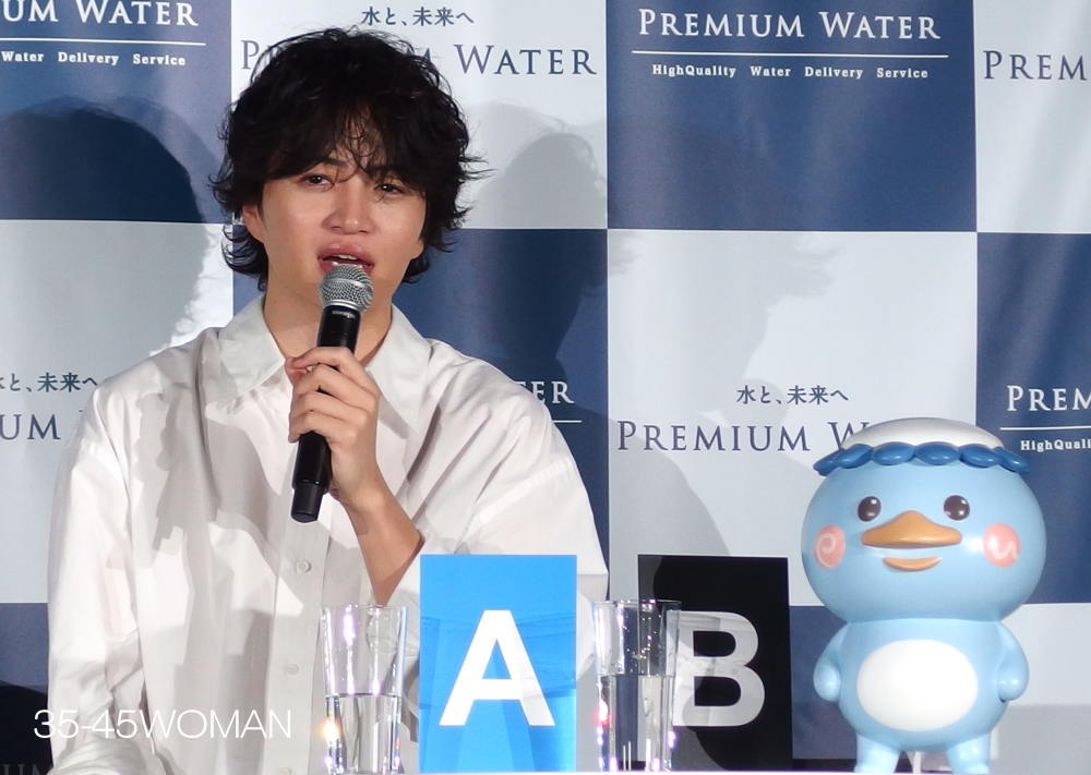 菊池風磨さん「プレミアムウォーター『“生”天然水』新CM発表会」